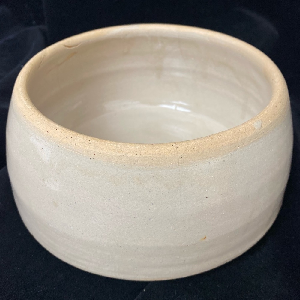 Vintage Primitive Rustic 5.5” Stoneware Crockery No-Tip Animal Food Bowl - Picture 5 of 13